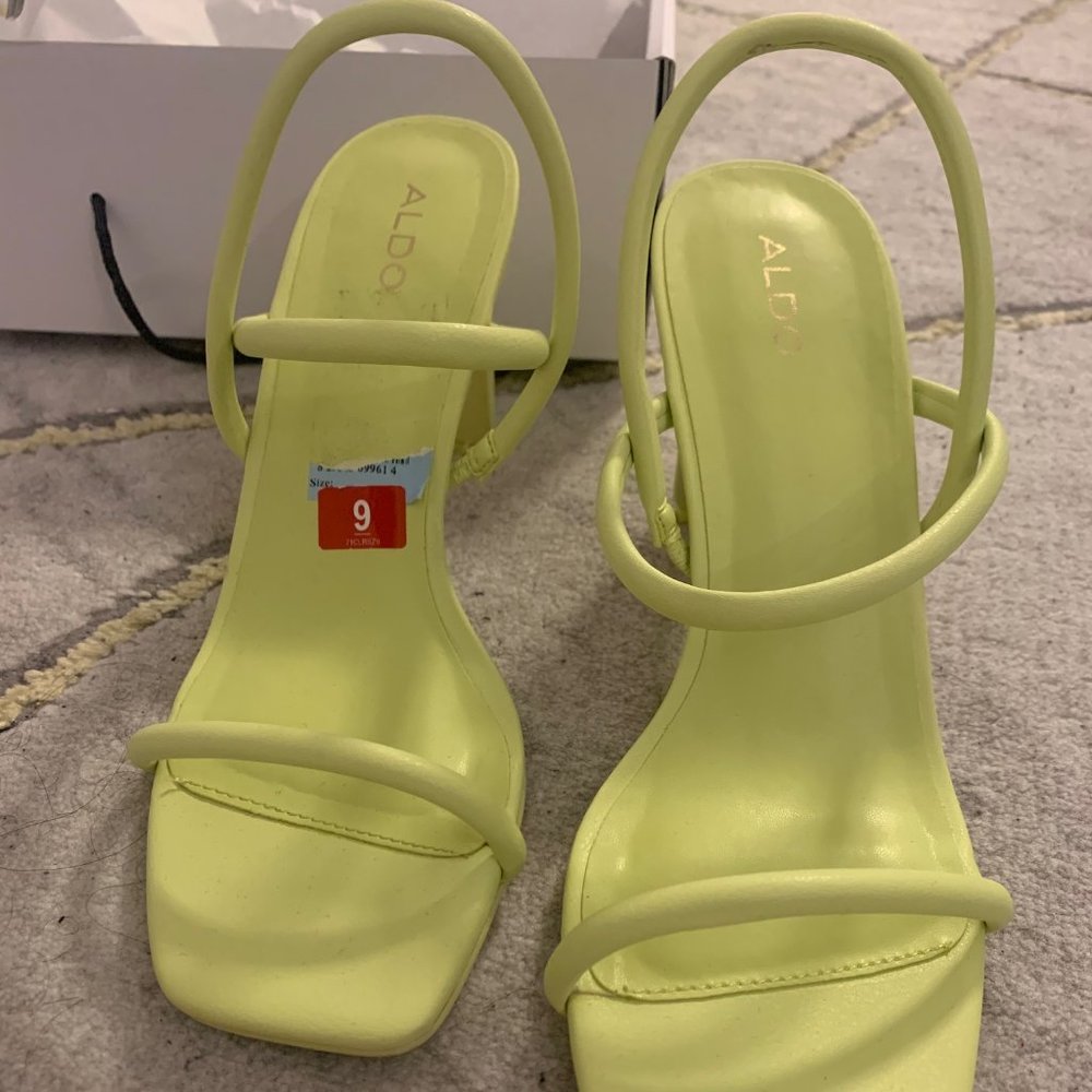 Neon ALDO Strappy square toe sandal - NWB